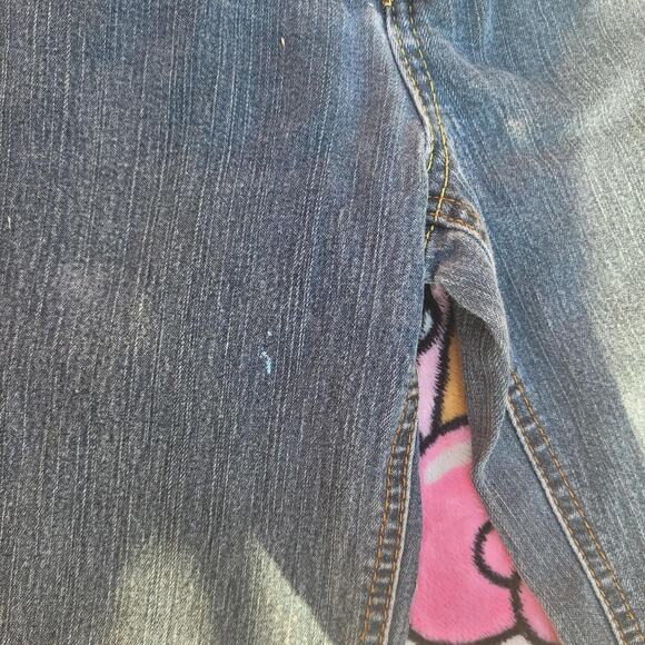 Foxy Jeans Brand Girls Size 12 Y2K 2000s Pants Cute Petite Semi Flared Skinny - Picture 6 of 8